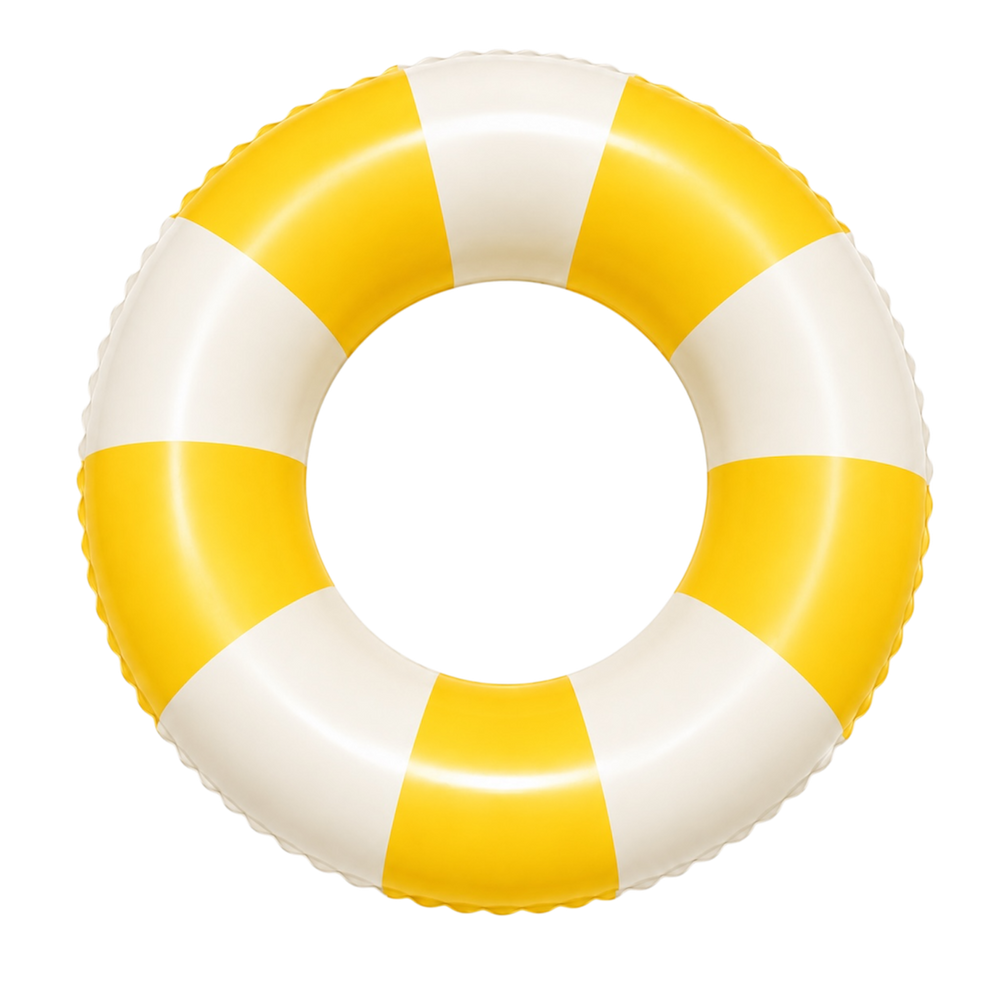 Pool Party Striped Inflatable Swimming Ring
