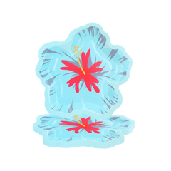 Pool Party 10PCs Hawaiian Floral Plates