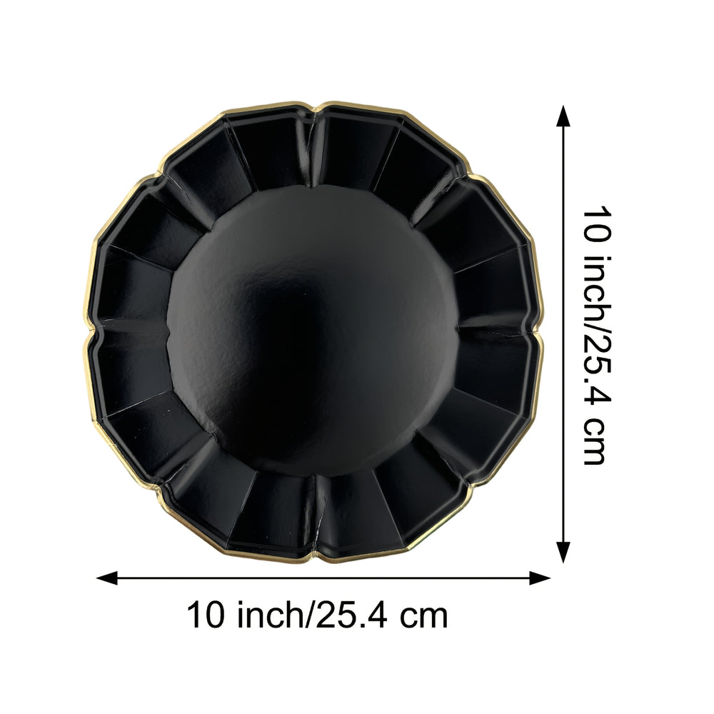 Graduation 10Pcs Black Plates 10 inch
