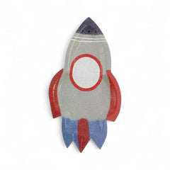 الفضاء - أطباق ورقية صغيرة بتصميم سفينة صاروخية (10 قطع)