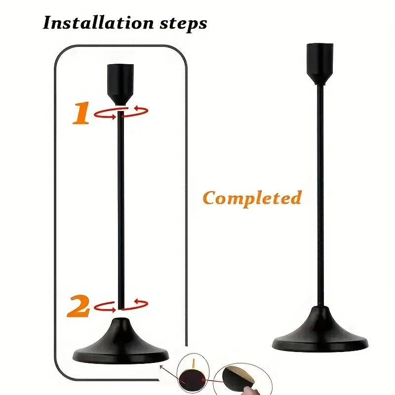 Halloween - Metal Tapered Candle holders (4pcs)