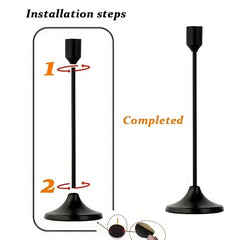 Halloween - Metal Tapered Candle holders (4pcs)