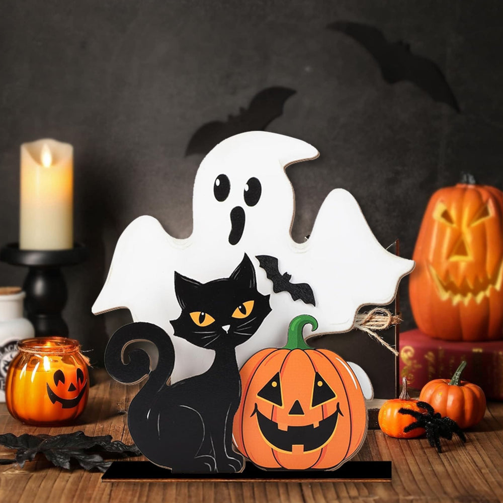 Halloween - Wooden Decorations (2pcs)