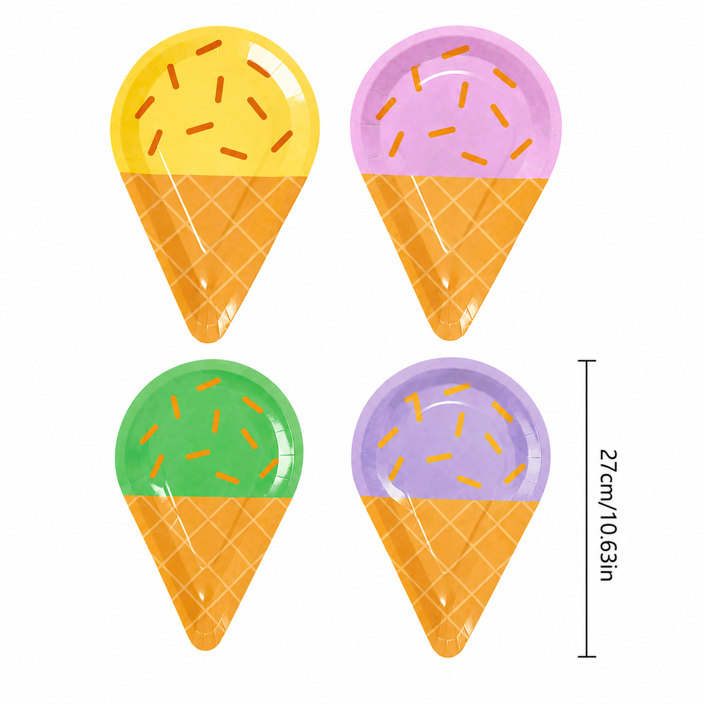 Pool Party 10PCs Ice Cream Plates