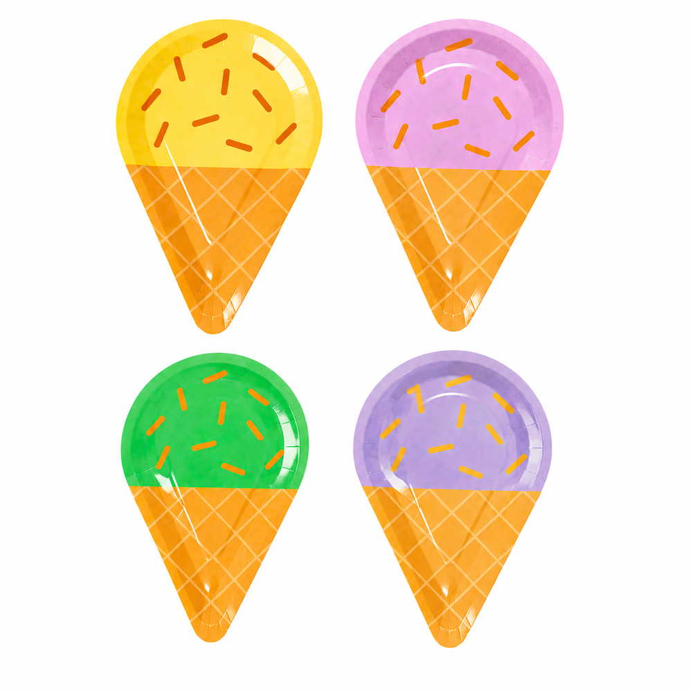 Pool Party 10PCs Ice Cream Plates