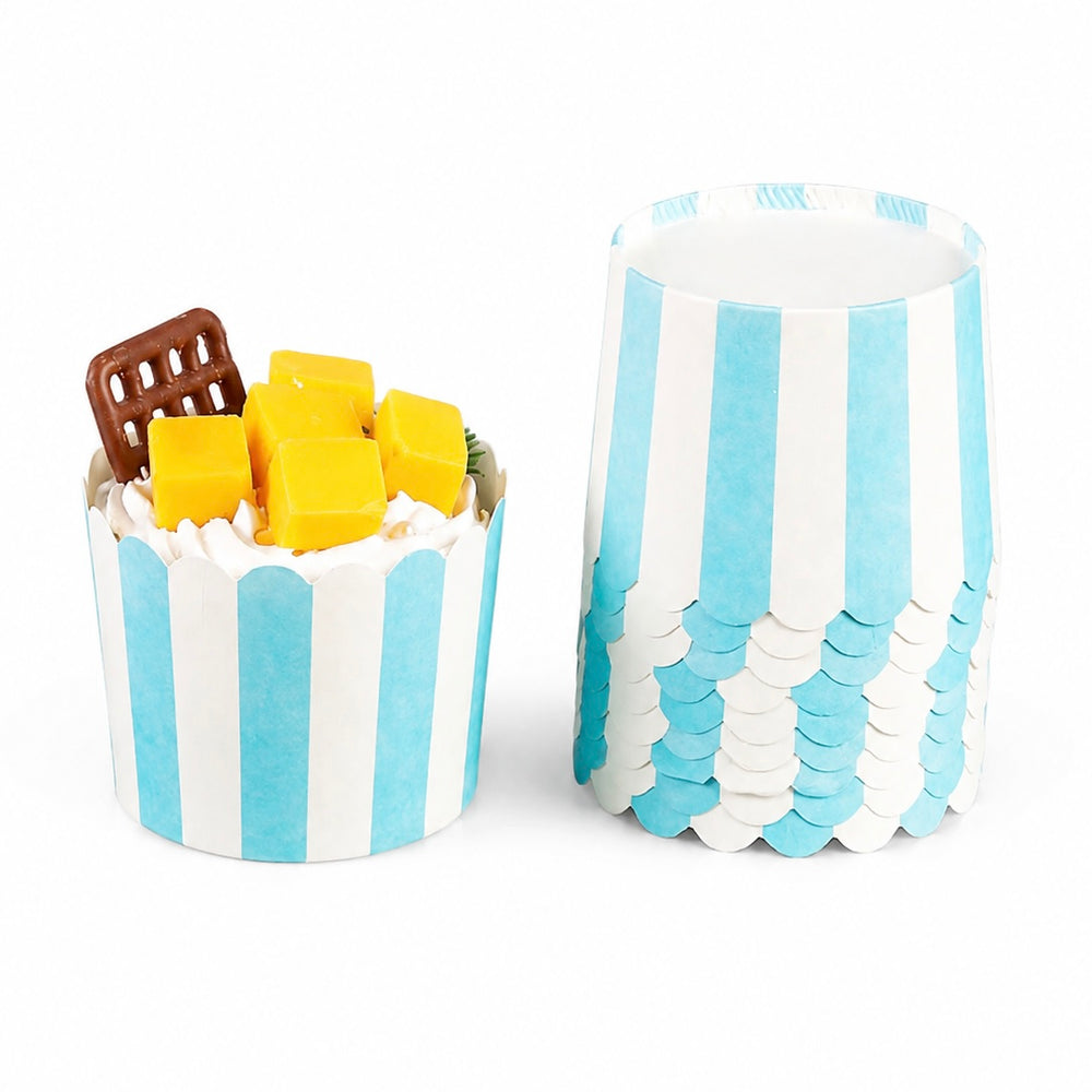 Pool Party 10PCs Striped Cupcake Wrappers