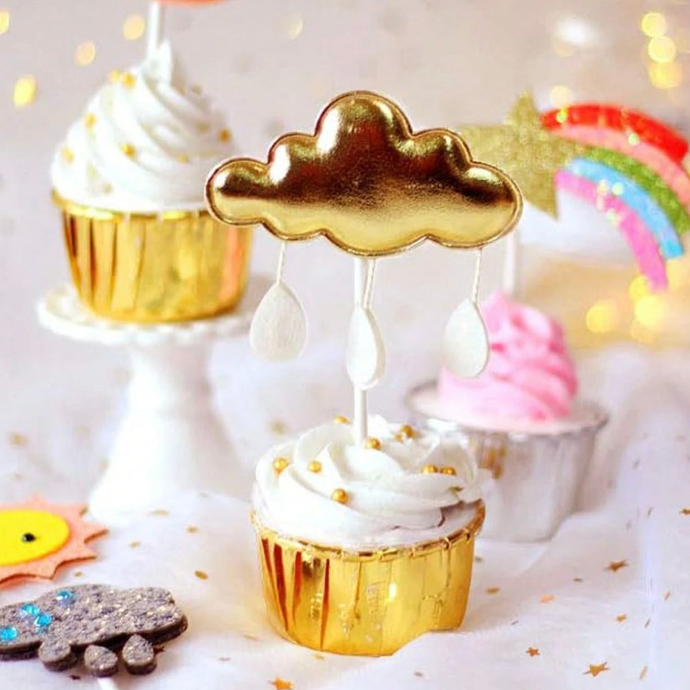 Pool Party 10PCs Golden cupcake Wrappers