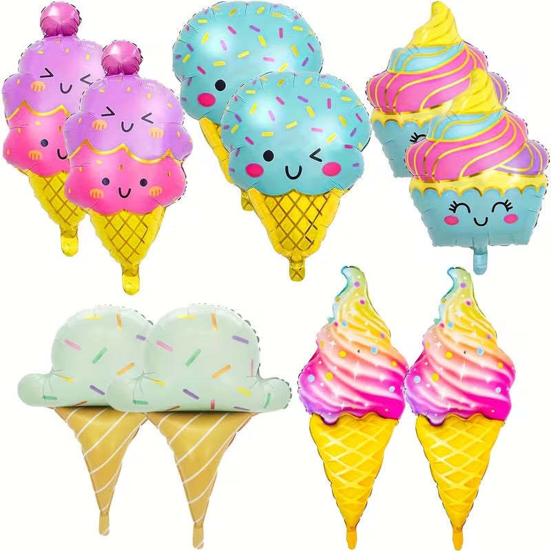 Pool Party 10PCs Ice Cream Balloons