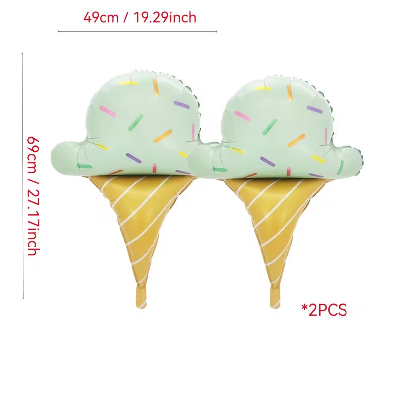 Pool Party 10PCs Ice Cream Balloons