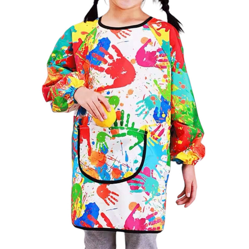 Art Party - Painting waterproof long sleeves Apron - Multicolor