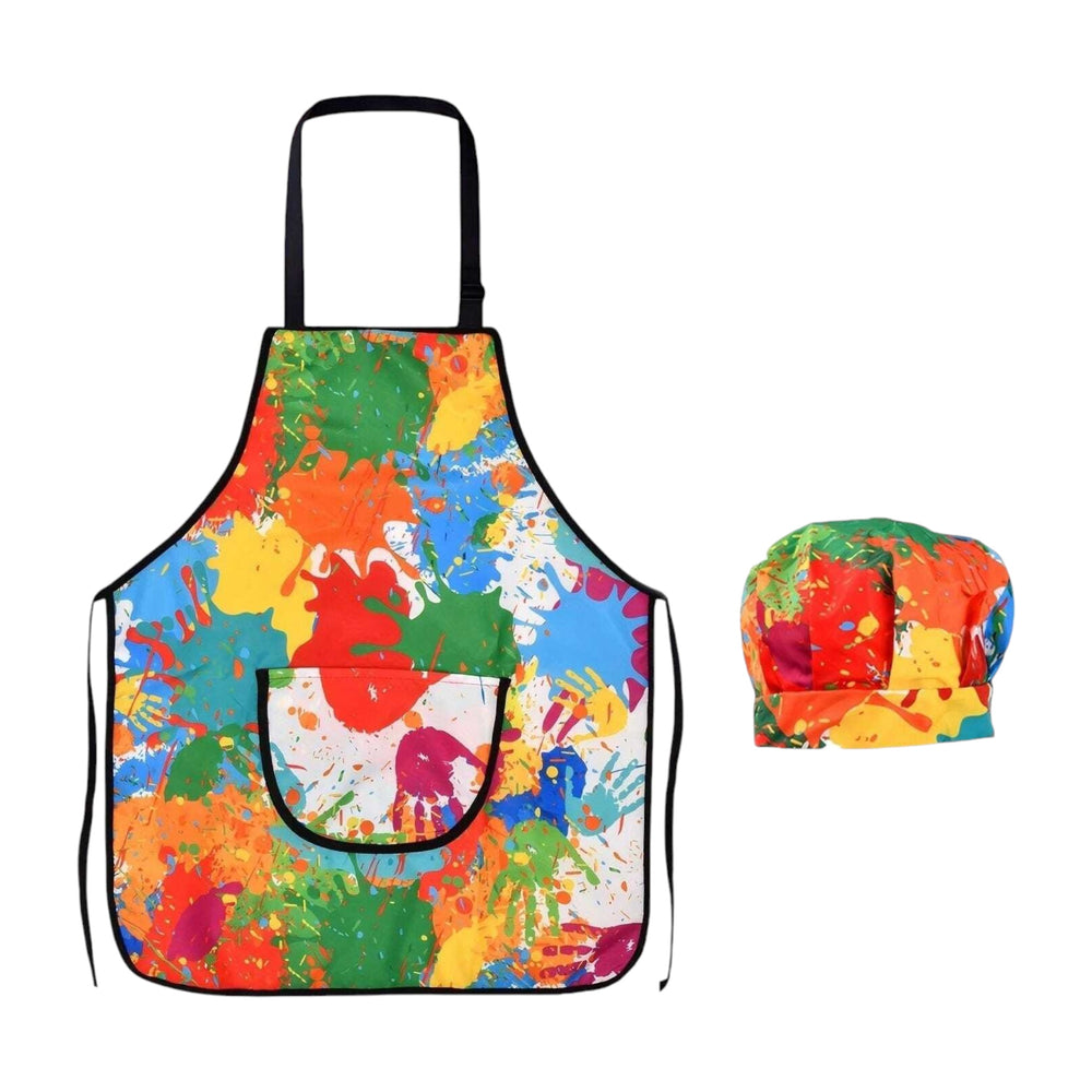 Art Party - Adjustable colorful apron with hat