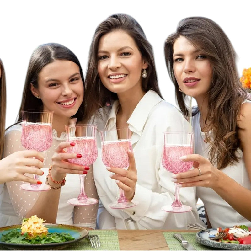 Bridgerton 8Pcs Pink Cocktail Cups 375ml