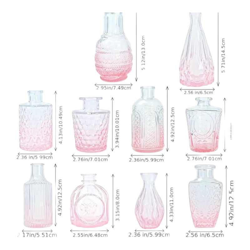 Bridgerton - Pink Glass Vases (2pcs)