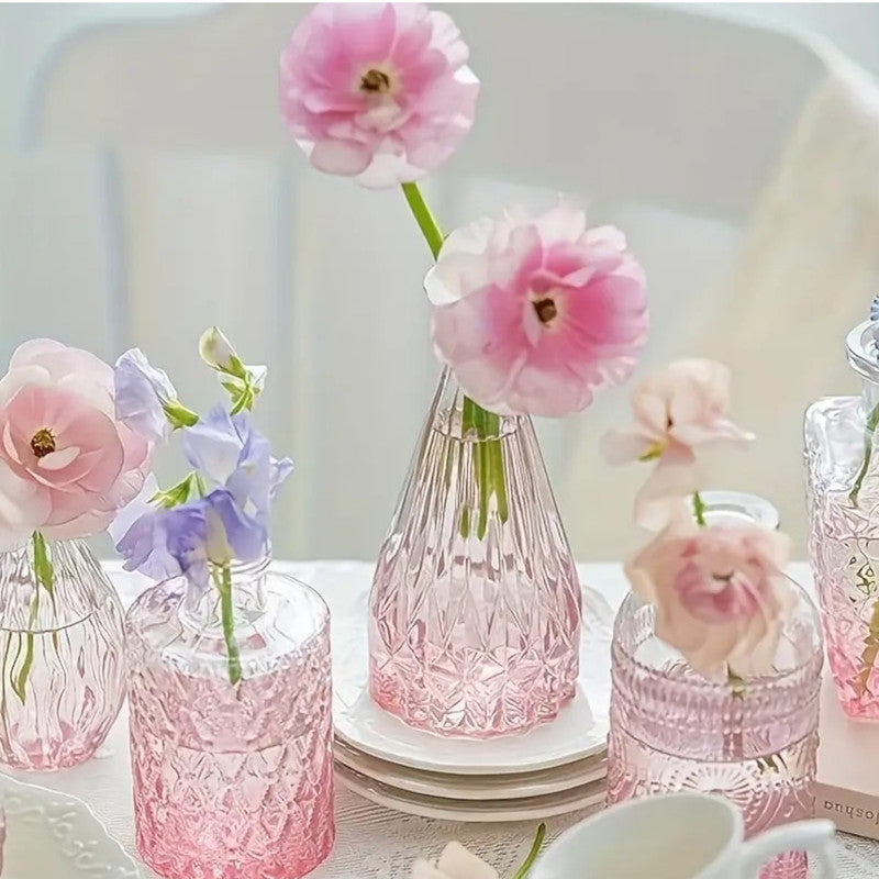 Bridgerton - Pink Glass Vases (2pcs)