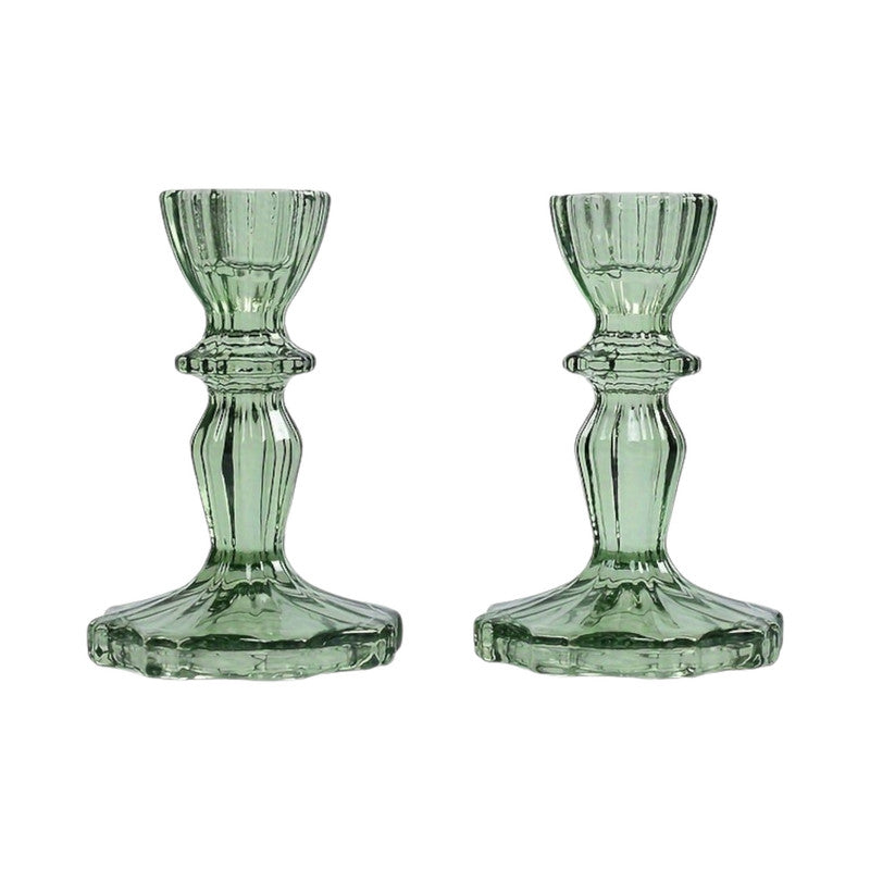 Bridgerton - Green Candle Holder (2pcs)