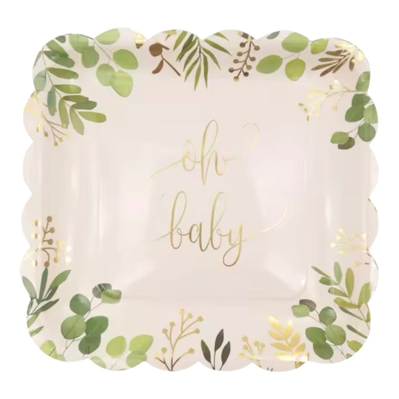 Baby Shower 8Pcs Plates 9inch
