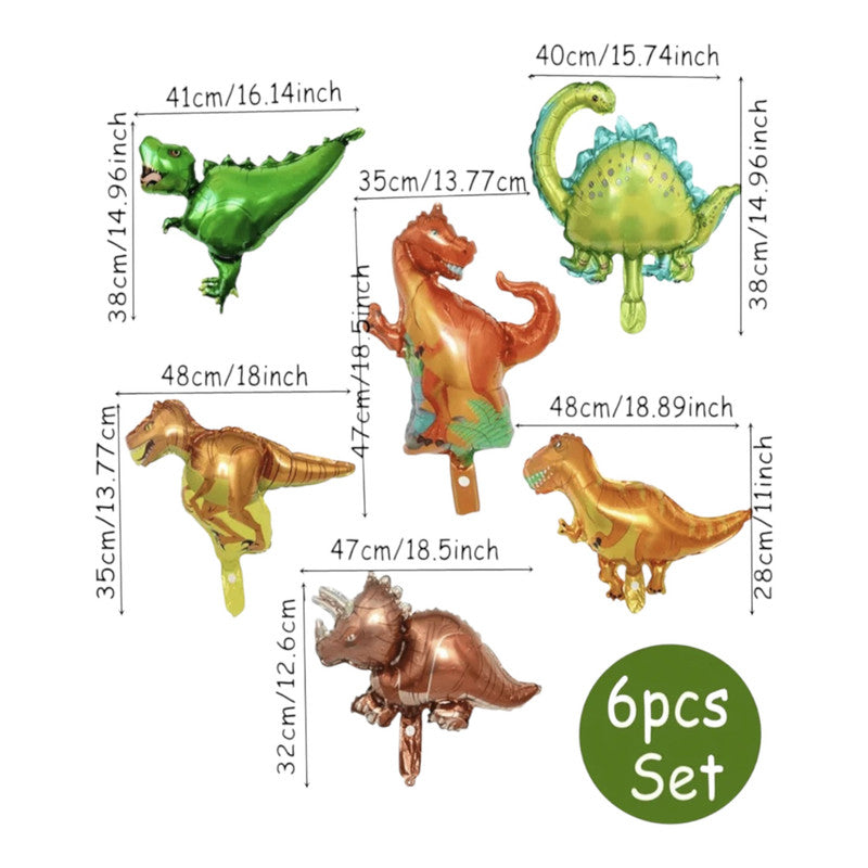 Dinosaurs - Shaped Balloons (6Pcs)