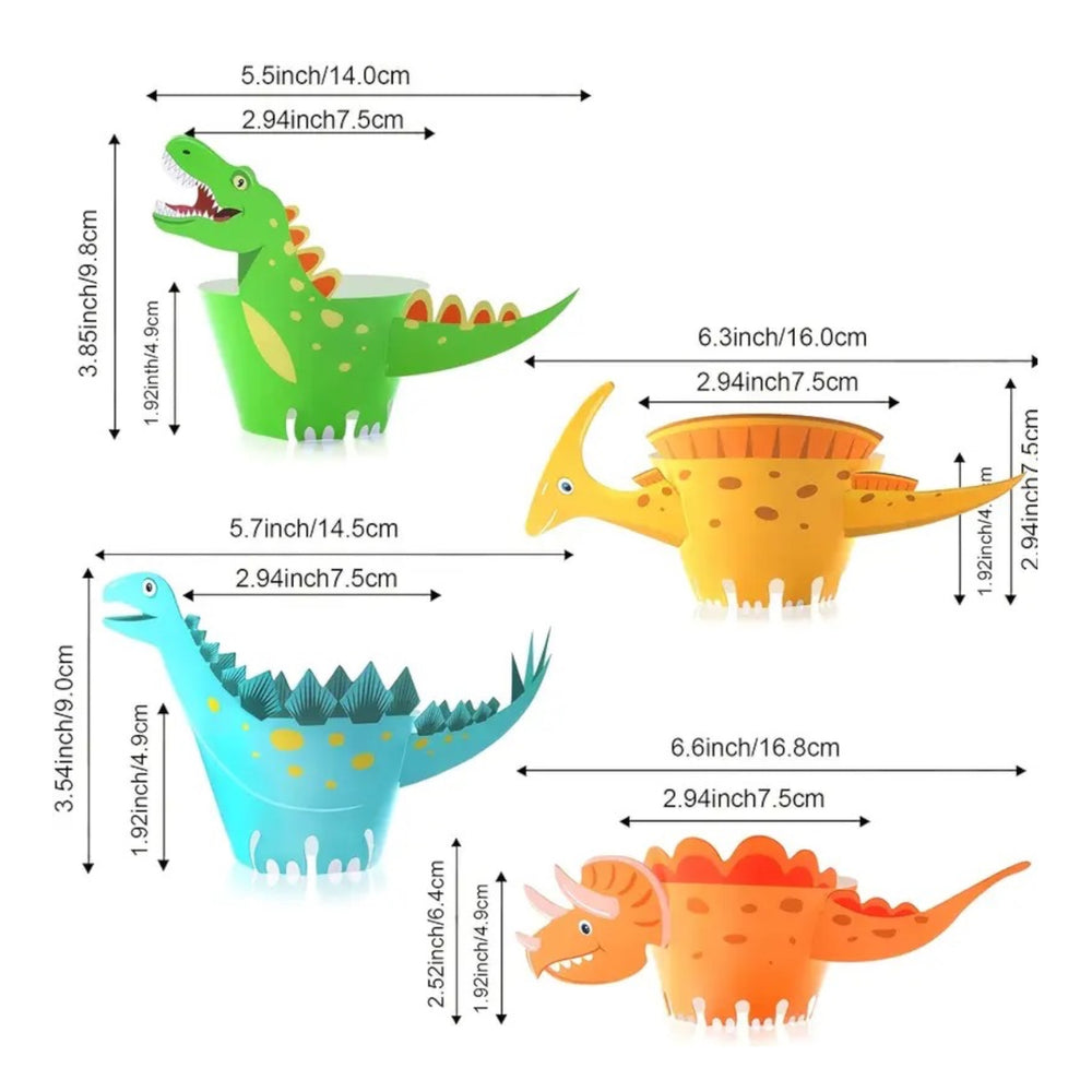 Dinosaurs - Cupcake Wrappers (12pcs)