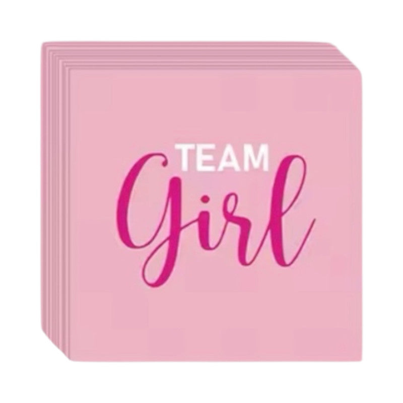 Gender Reveal - Team Girl Napkins (16pcs)