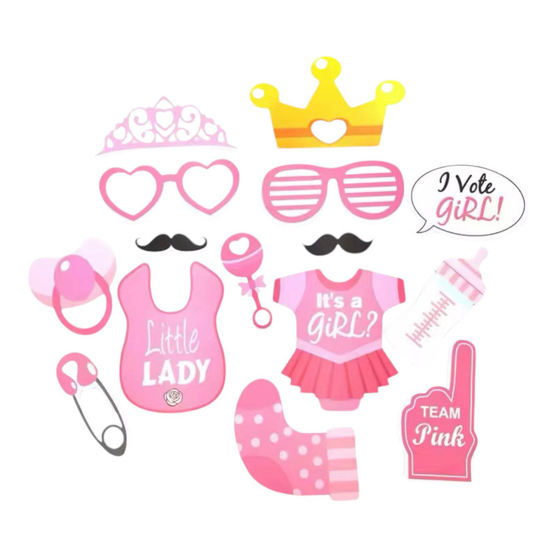 Gender Reveal - Photo Booth Props (30pcs)