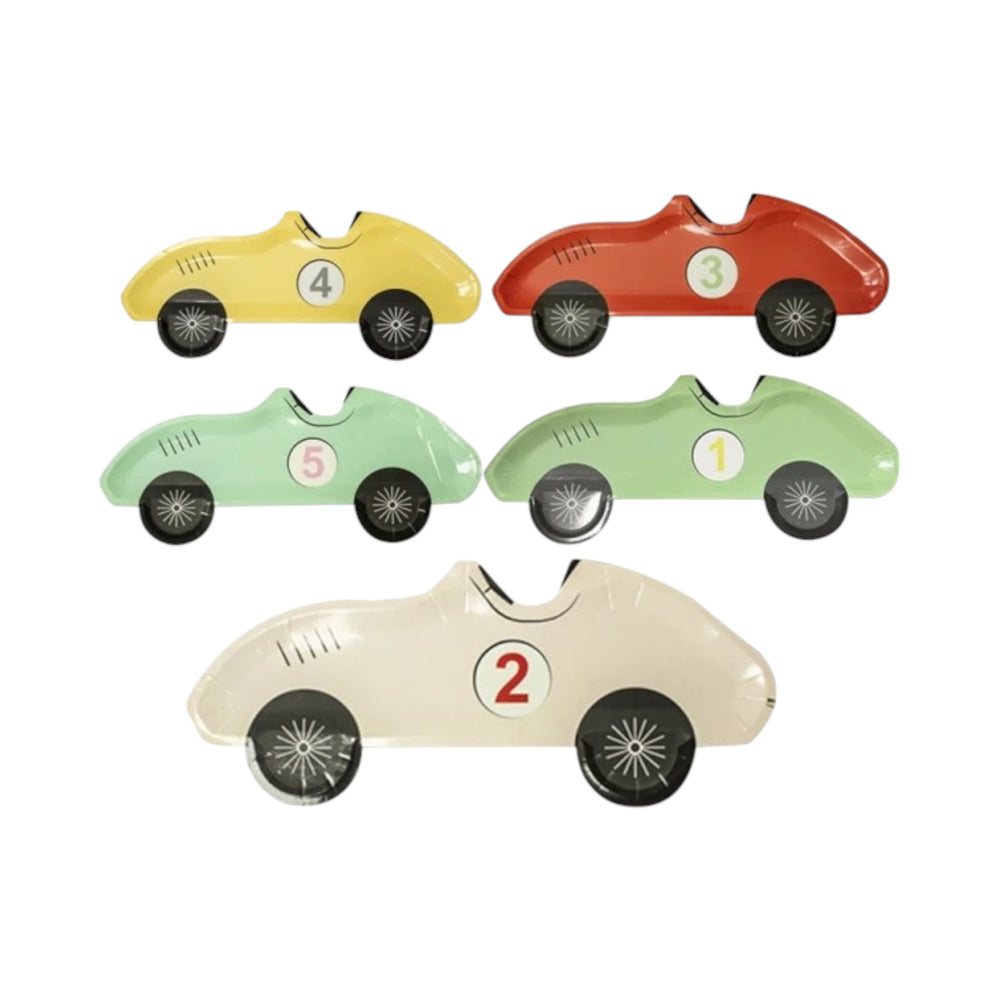 Racing Cars 8Pcs Car Shaped Plates 11inch