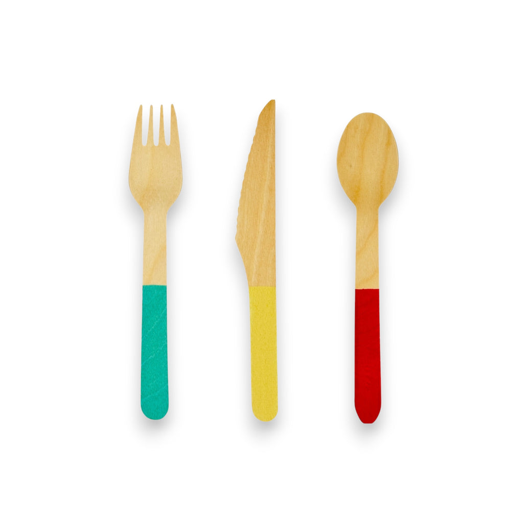 Racing Cars 8Sets Wooden Cutlery