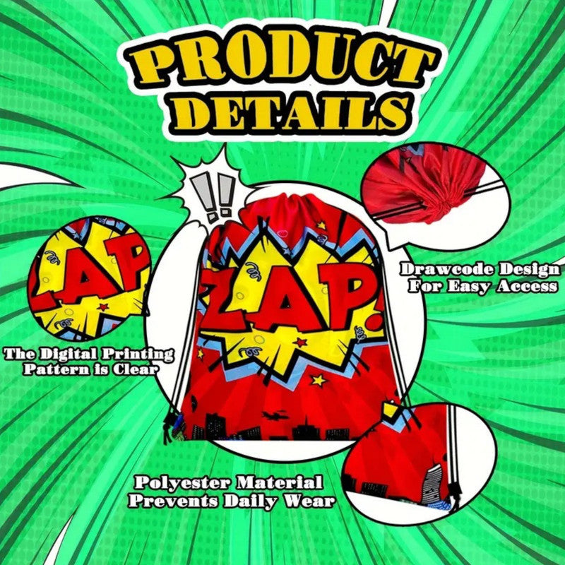 Superhero - Drawstring Bags (8pcs)