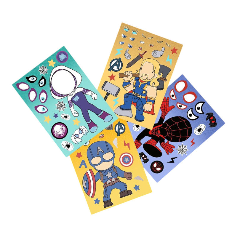 Superhero - DIY face changing stickers (8pcs)