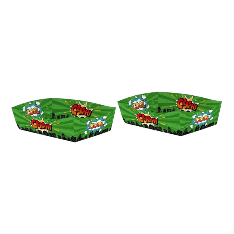 Superhero 8Pcs Tray Plates 6inch