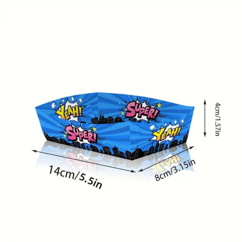 Superhero 8Pcs Tray Plates 6inch