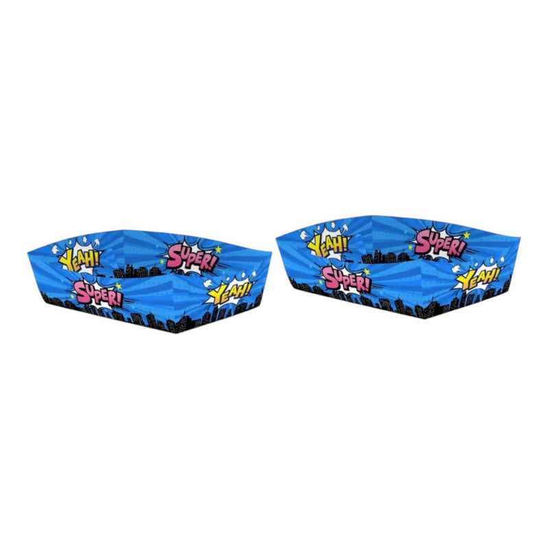 Superhero 8Pcs Tray Plates 6inch