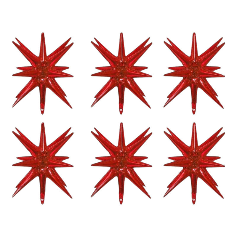 Superhero - Dark Red Star Shaped Balloon (2pcs)