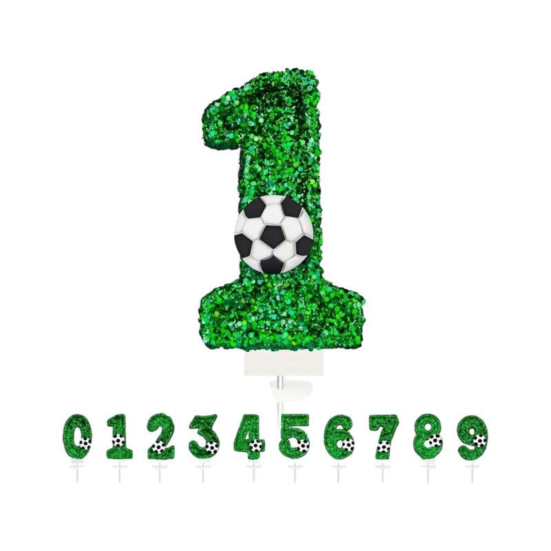 Soccer number candle