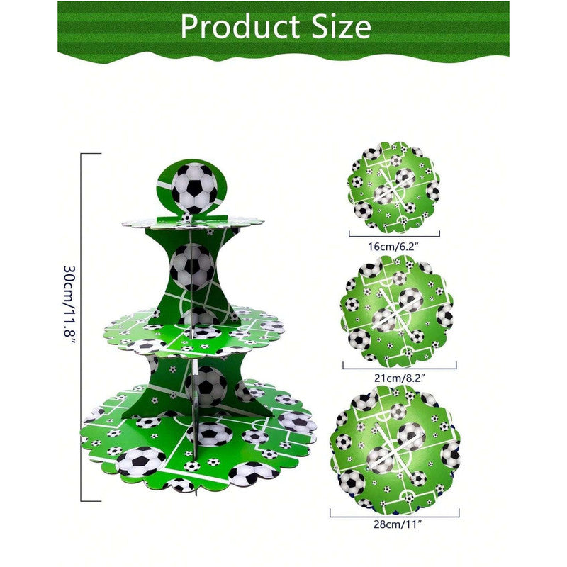 Soccer - Cupcake Stand (3-Tier)