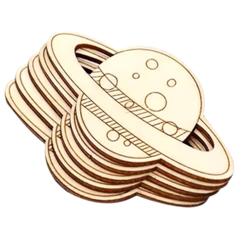 Space - Space Theme Wooden Craft for DIY Painting (8pcs)