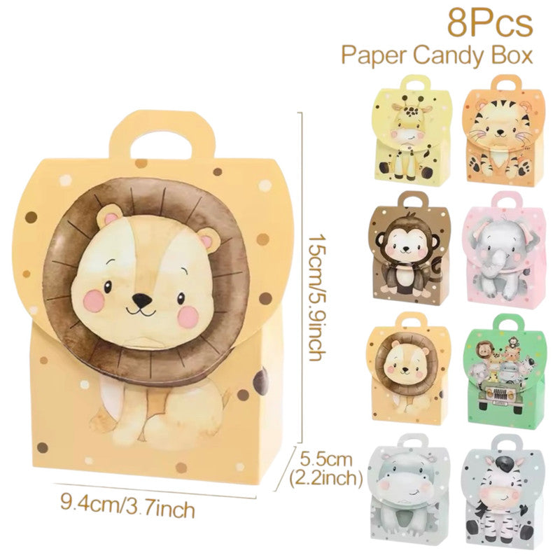 Safari - Birthday Gift Boxes (8pcs)