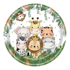 Safari plates 9 in, 8 pcs