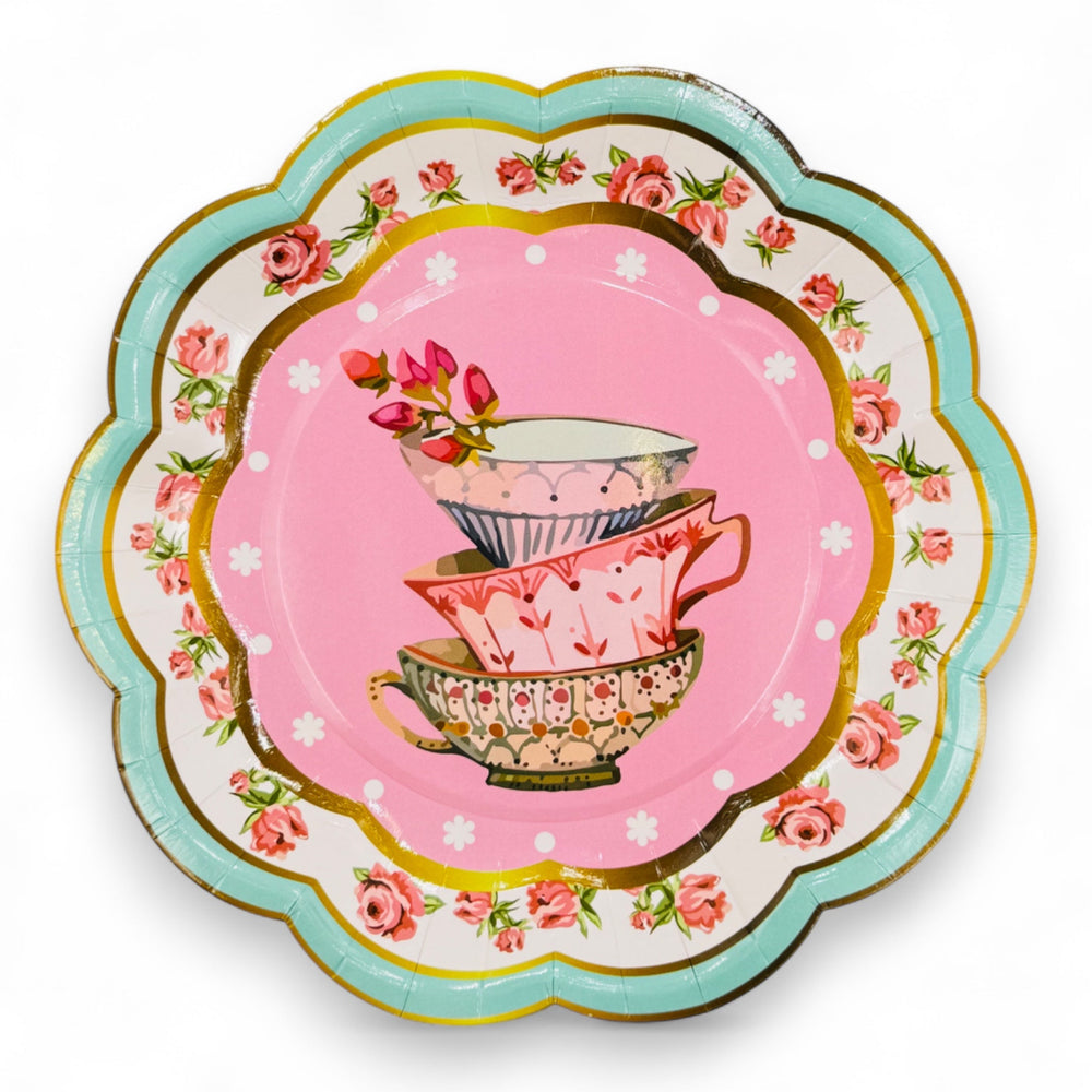 Tea Party plates 7 in, 8 pcs
