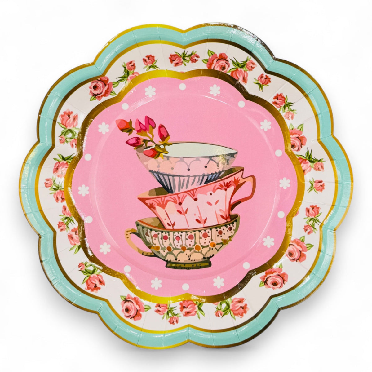 Tea Party plates 7 in, 8 pcs