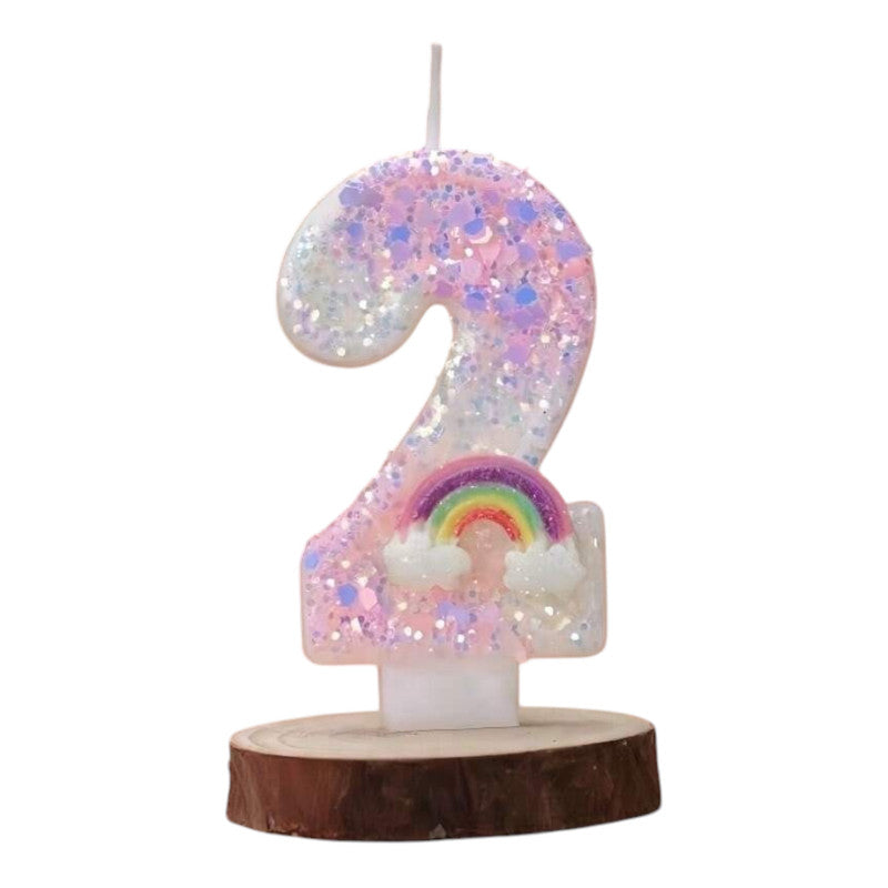 Unicorn number candle