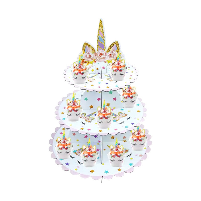 Unicorn 3-tier cupcake stand
