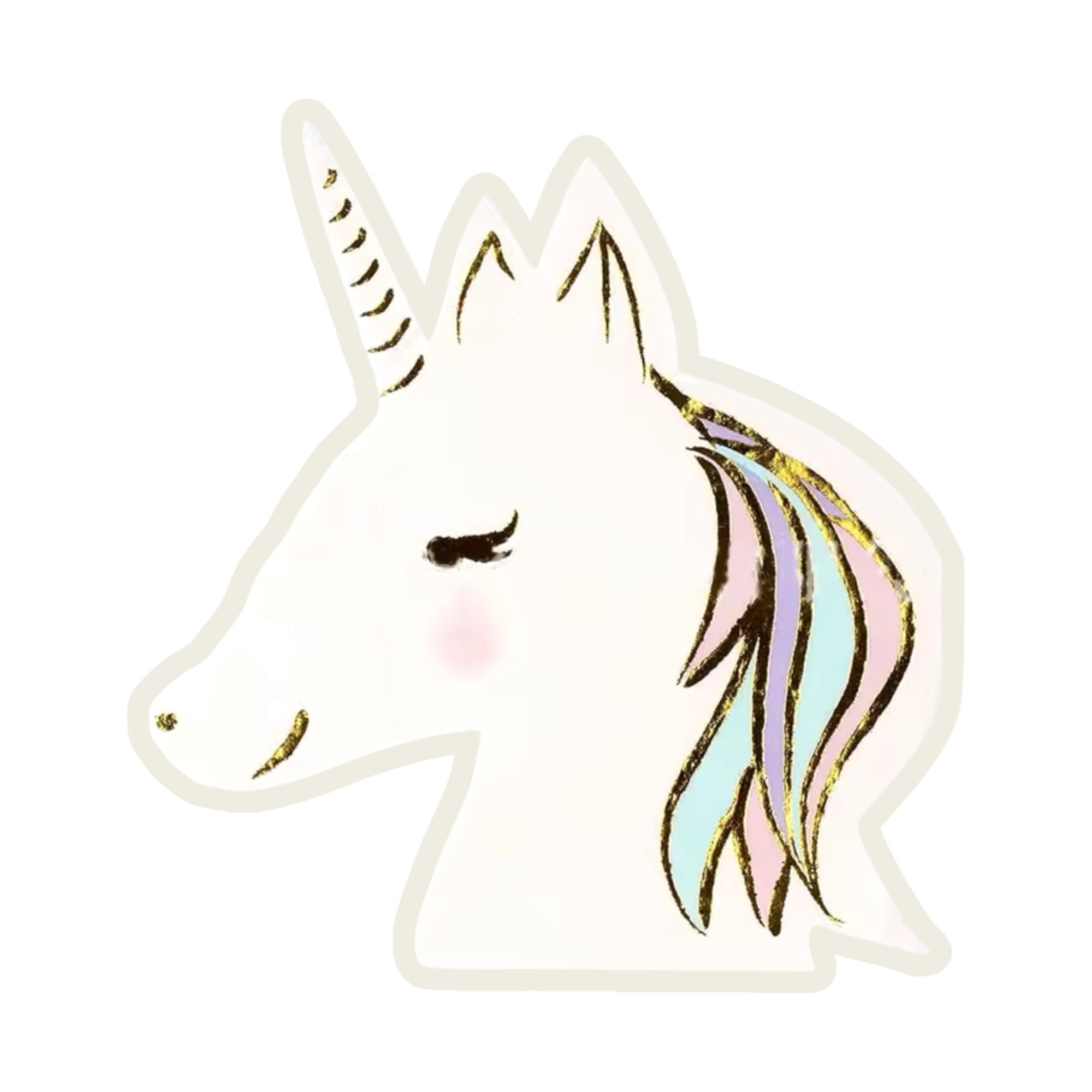 Unicorn shaped napkins, 8 pcs
