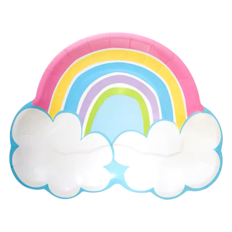 Unicorn 8Pcs Rainbow Plates 9inch