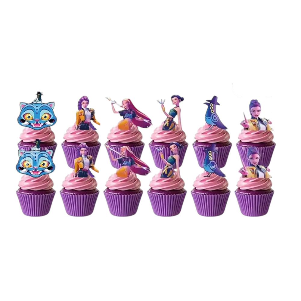 Kpop 12Pcs Cupcake Toppers