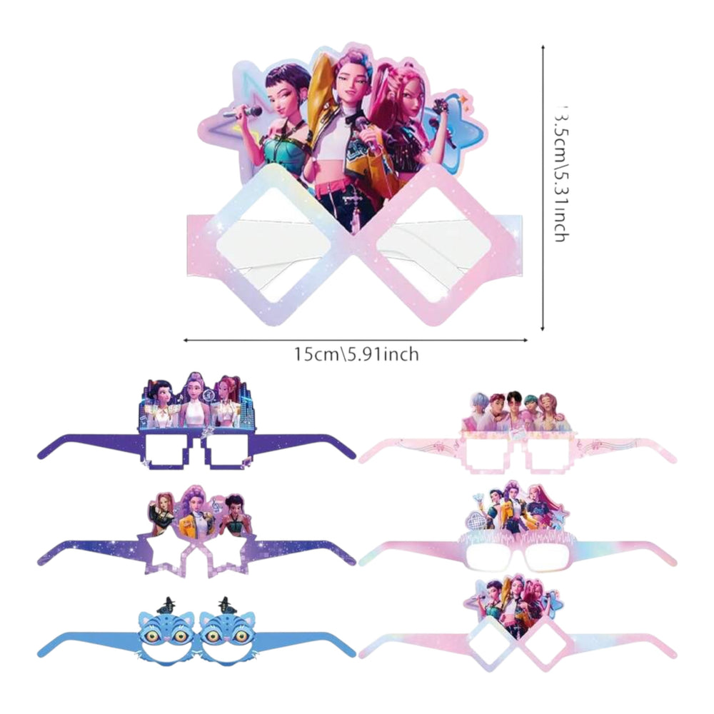 Kpop 8Pcs Paper Glasses