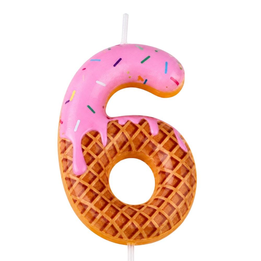 Pool party Ice Cream Number Candle
