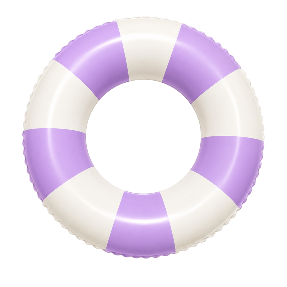Pool Party Striped Inflatable Swimming Ring