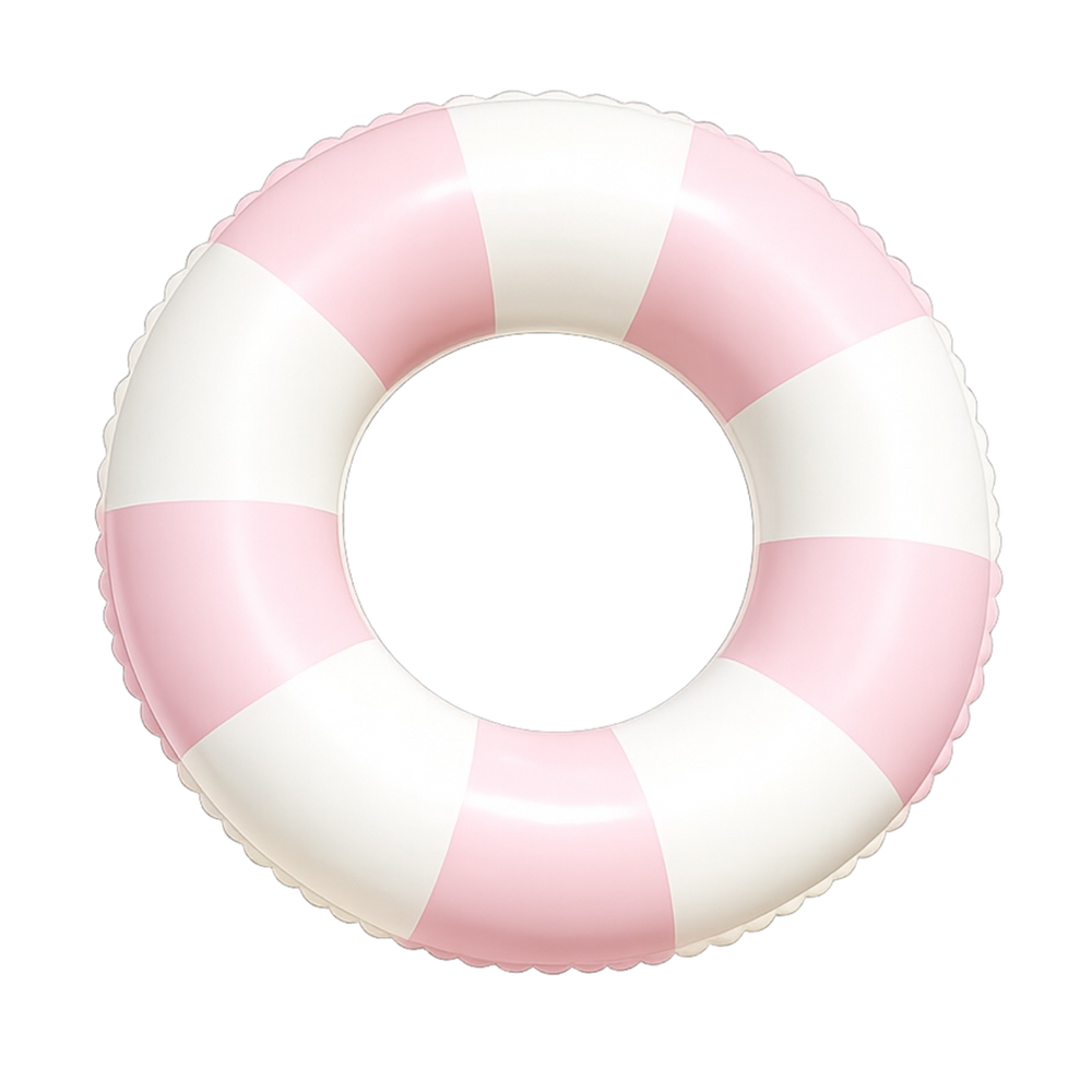 Pool Party Striped Inflatable Swimming Ring