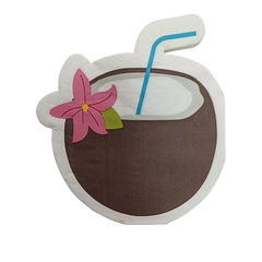 Pool Party 20PCs Hawaiian Coconut Shaped Napkins