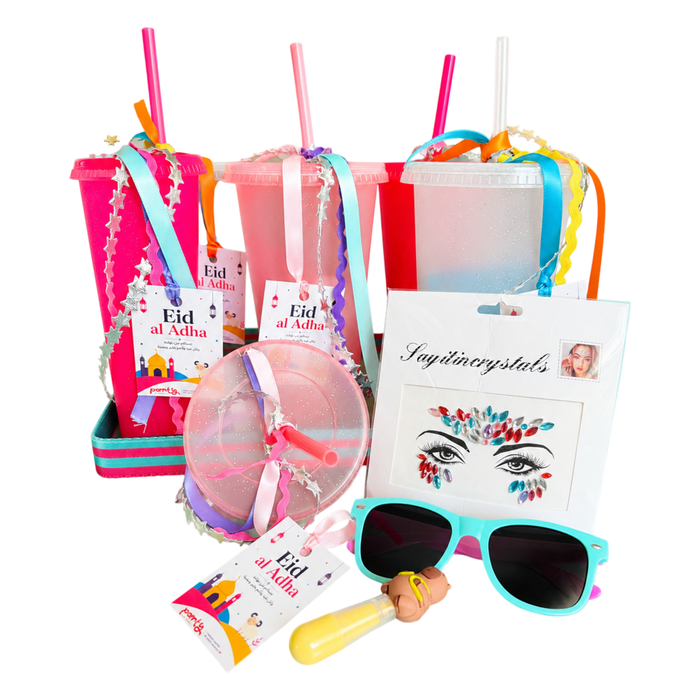 Eid Al-Adha 6Pcs Glittery Cups Giveaways for Girls